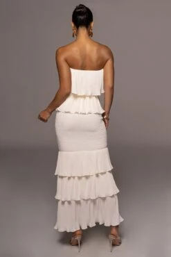 Ivory Casa Blanca Ruffle Dress 20 Ivory Casa Blanca Ruffle Dress -Jluxlabel Dress Shop PRODUCT JUN22022 SUMMER3 127