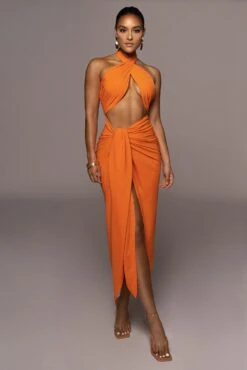 Orange Sahara Dress -Jluxlabel Dress Shop PRODUCT JUN22022 SUMMER3 140