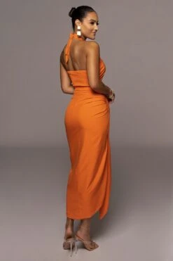 Orange Sahara Dress -Jluxlabel Dress Shop PRODUCT JUN22022 SUMMER3 144