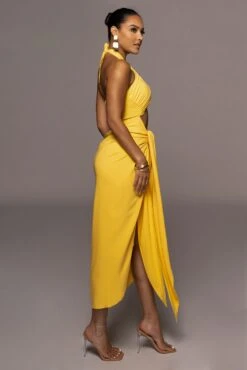 Yellow Sahara Dress -Jluxlabel Dress Shop PRODUCT JUN22022 SUMMER3 152