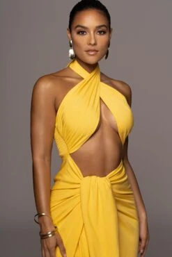 Yellow Sahara Dress -Jluxlabel Dress Shop PRODUCT JUN22022 SUMMER3 156