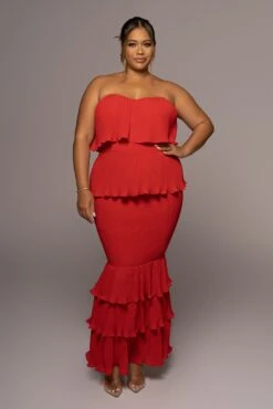 Red Casa Blanca Ruffle Dress -Jluxlabel Dress Shop PRODUCT JUN82022 EXTENDED 58