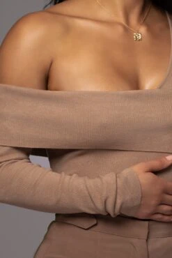 Beige Eve Off The Shoulder Top -Jluxlabel Dress Shop PRODUCT JUN82023 ASAP 14