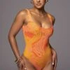 Orange Private Getaway Mesh Bodysuit -Jluxlabel Dress Shop PRODUCT JUNE272023 ASAP 2