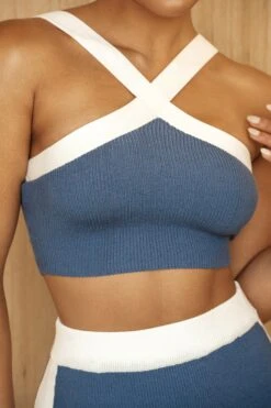 Navy Heartbreaker Two-Piece Skirt Set -Jluxlabel Dress Shop PRODUCT JUNE272023 CROCHET 157