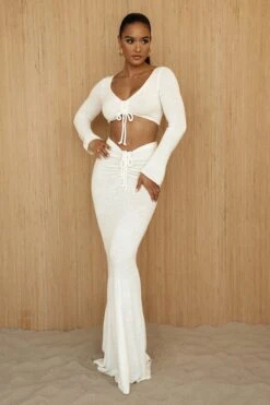 White Resort Two-Piece Skirt Set -Jluxlabel Dress Shop PRODUCT JUNE272023 CROCHET 254