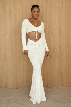 White Resort Two-Piece Skirt Set -Jluxlabel Dress Shop PRODUCT JUNE272023 CROCHET 256