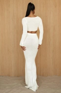 White Resort Two-Piece Skirt Set -Jluxlabel Dress Shop PRODUCT JUNE272023 CROCHET 261