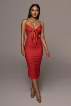 Red Dolores Linen Dress -Jluxlabel Dress Shop PRODUCT JUNE32021 21