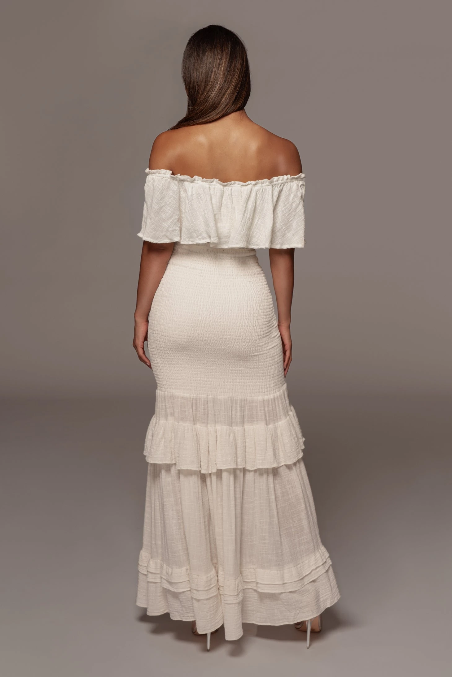 White Sienna Ruffled Skirt Set 11 White Sienna Ruffled Skirt Set - Image 9