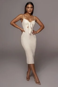 Ivory Dolores Linen Dress -Jluxlabel Dress Shop PRODUCT JUNE32021 7