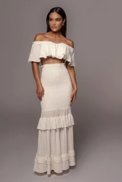 White Sienna Ruffled Skirt Set 15 White Sienna Ruffled Skirt Set -Jluxlabel Dress Shop PRODUCT JUNE32021 73