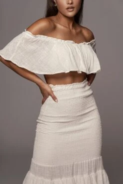 White Sienna Ruffled Skirt Set 16 White Sienna Ruffled Skirt Set -Jluxlabel Dress Shop PRODUCT JUNE32021 75