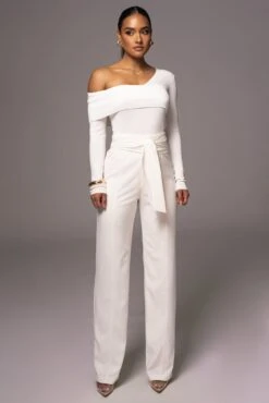Ivory Safiya Wide Leg Pants -Jluxlabel Dress Shop PRODUCT JUNE72023 CROCHET 1