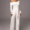 Ivory Safiya Wide Leg Pants -Jluxlabel Dress Shop PRODUCT JUNE72023 CROCHET 2