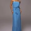Blue Del Sol Linen Maxi Dress -Jluxlabel Dress Shop PRODUCT JUNE72023 JUNEDROP1 12