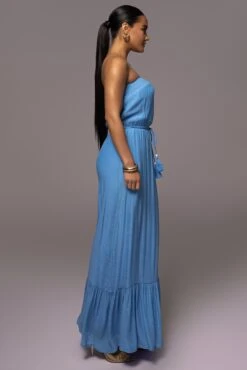 Blue Del Sol Linen Maxi Dress -Jluxlabel Dress Shop PRODUCT JUNE72023 JUNEDROP1 13