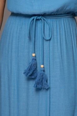 Blue Del Sol Linen Maxi Dress -Jluxlabel Dress Shop PRODUCT JUNE72023 JUNEDROP1 17