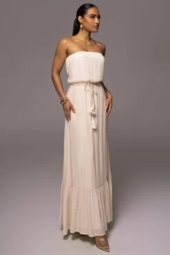 Beige Del Sol Linen Maxi Dress -Jluxlabel Dress Shop PRODUCT JUNE72023 JUNEDROP1 2