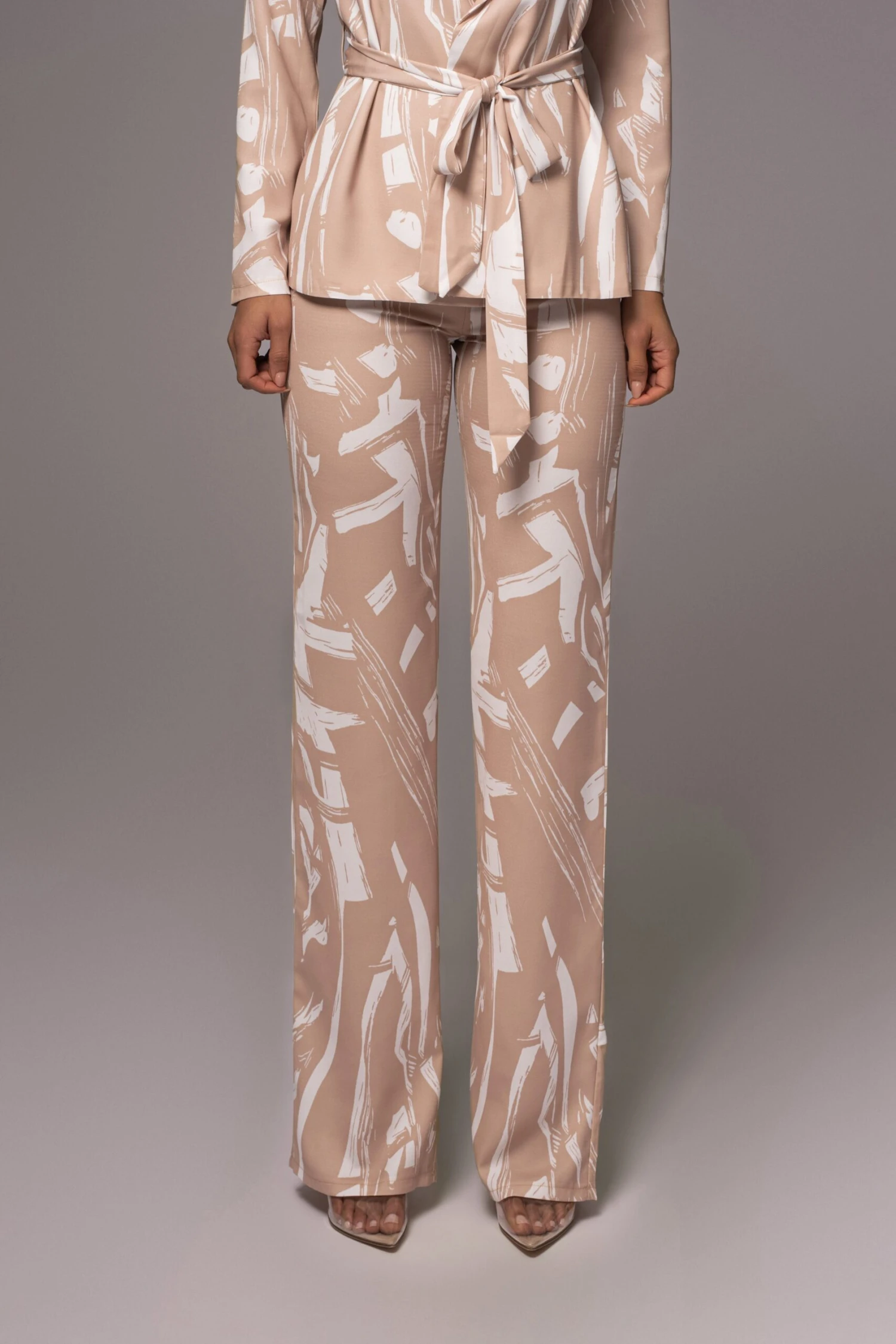 Beige Frida Print Pant Set 4 Beige Frida Print Pant Set - Image 2