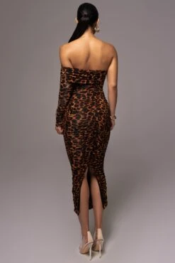 Leopard Into The Wild Shoulder Dress -Jluxlabel Dress Shop PRODUCT JUNE72023 NEWARRIVALS 41
