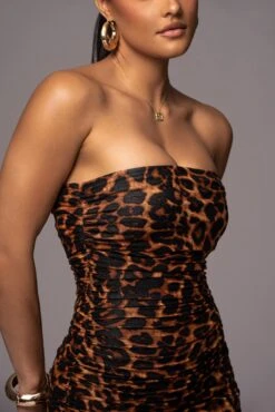 Leopard Into The Wild Shoulder Dress -Jluxlabel Dress Shop PRODUCT JUNE72023 NEWARRIVALS 43