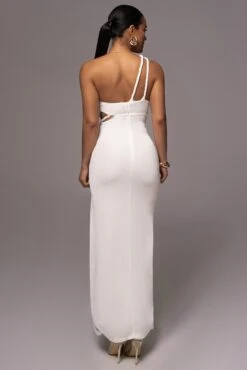 White Scarlet One Shoulder Maxi Dress -Jluxlabel Dress Shop PRODUCT JUNE72023 NEWARRIVALS 69