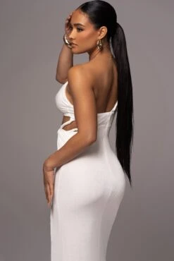 White Scarlet One Shoulder Maxi Dress -Jluxlabel Dress Shop PRODUCT JUNE72023 NEWARRIVALS 71