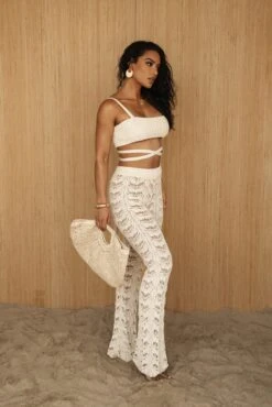 Buttercream She's All That Knit Crop Top -Jluxlabel Dress Shop PRODUCT JUNE82023 CROCHET 156