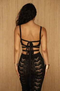 Noir She's All That Knit Crop Top 30 Noir She's All That Knit Crop Top -Jluxlabel Dress Shop PRODUCT JUNE82023 CROCHET 239