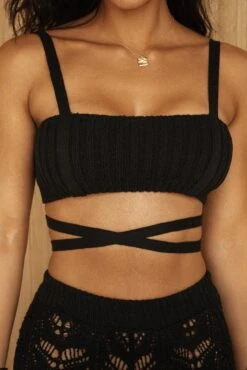 Noir She's All That Knit Crop Top 31 Noir She's All That Knit Crop Top -Jluxlabel Dress Shop PRODUCT JUNE82023 CROCHET 246