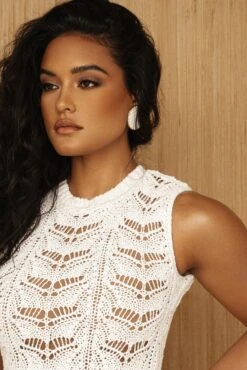 White Mykonos Crochet Midi Dress -Jluxlabel Dress Shop PRODUCT JUNE82023 CROCHET 86