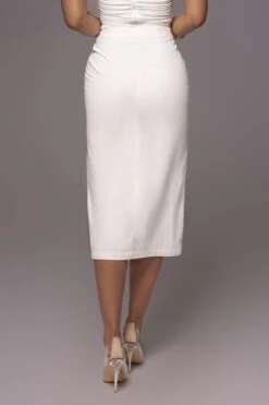 White Riviera Linen Skirt -Jluxlabel Dress Shop PRODUCT JUNE82023 NEWARRIVALS 84