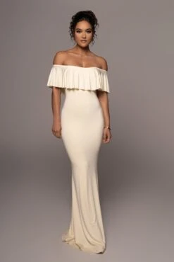 Buttercream Estelle Ruffled Maxi Dress