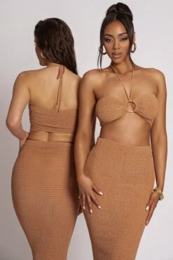 Camel Lana Smocked Skirt Set 24 Camel Lana Smocked Skirt Set -Jluxlabel Dress Shop PRODUCT MAR202023 22