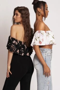 Black Floral Garden Party Crop Top -Jluxlabel Dress Shop PRODUCT MAR202023 29 6fd2fe8a 8e23 4a78 974d 1cd0ccd7c537