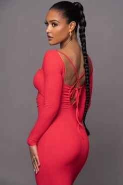 Persimmon Mesmerize Midi Dress -Jluxlabel Dress Shop PRODUCT MAR302023 120