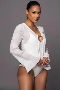 White Hidden Treasure Clasp Top -Jluxlabel Dress Shop PRODUCT MAR302023 87