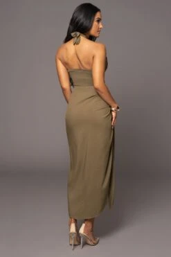 Olive Sahara Dress -Jluxlabel Dress Shop PRODUCT MAR82023 11