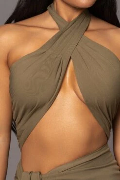 Olive Sahara Dress -Jluxlabel Dress Shop PRODUCT MAR82023 16