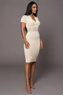 Buttercream Venice Collared Midi Dress -Jluxlabel Dress Shop PRODUCT MAR82023 ASAP 3