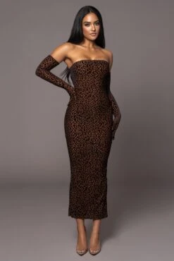 Pecan Leopard Midnight Hour Maxi Dress -Jluxlabel Dress Shop PRODUCT MAR82023 ASAP 64
