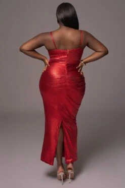 Red Rubi Cowl Neck Cocktail Dress -Jluxlabel Dress Shop PRODUCT MAY112023 25