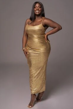 Gold Rubi Cowl Neck Cocktail Dress -Jluxlabel Dress Shop PRODUCT MAY112023 4