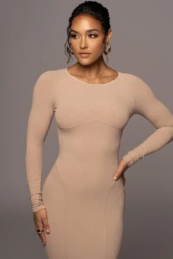 Beige High Expectations Midi Dress 22 Beige High Expectations Midi Dress -Jluxlabel Dress Shop PRODUCT MAY132022 65