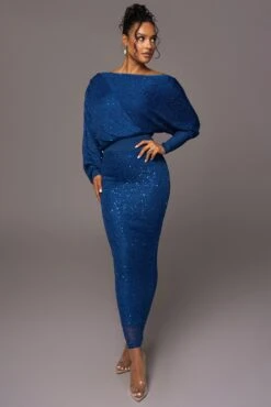 Blue Night Sky Sequin Skirt Set 16 Blue Night Sky Sequin Skirt Set -Jluxlabel Dress Shop PRODUCT MAY172023 109