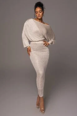 Beige Night Sky Sequin Skirt Set 22 Beige Night Sky Sequin Skirt Set -Jluxlabel Dress Shop PRODUCT MAY172023 120