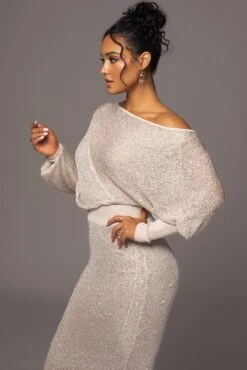 Beige Night Sky Sequin Skirt Set 21 Beige Night Sky Sequin Skirt Set -Jluxlabel Dress Shop PRODUCT MAY172023 128