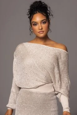 Beige Night Sky Sequin Skirt Set 20 Beige Night Sky Sequin Skirt Set -Jluxlabel Dress Shop PRODUCT MAY172023 130