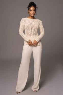 Light Beige Hideaway Crochet Knit Top 18 Light Beige Hideaway Crochet Knit Top -Jluxlabel Dress Shop PRODUCT MAY172023 27
